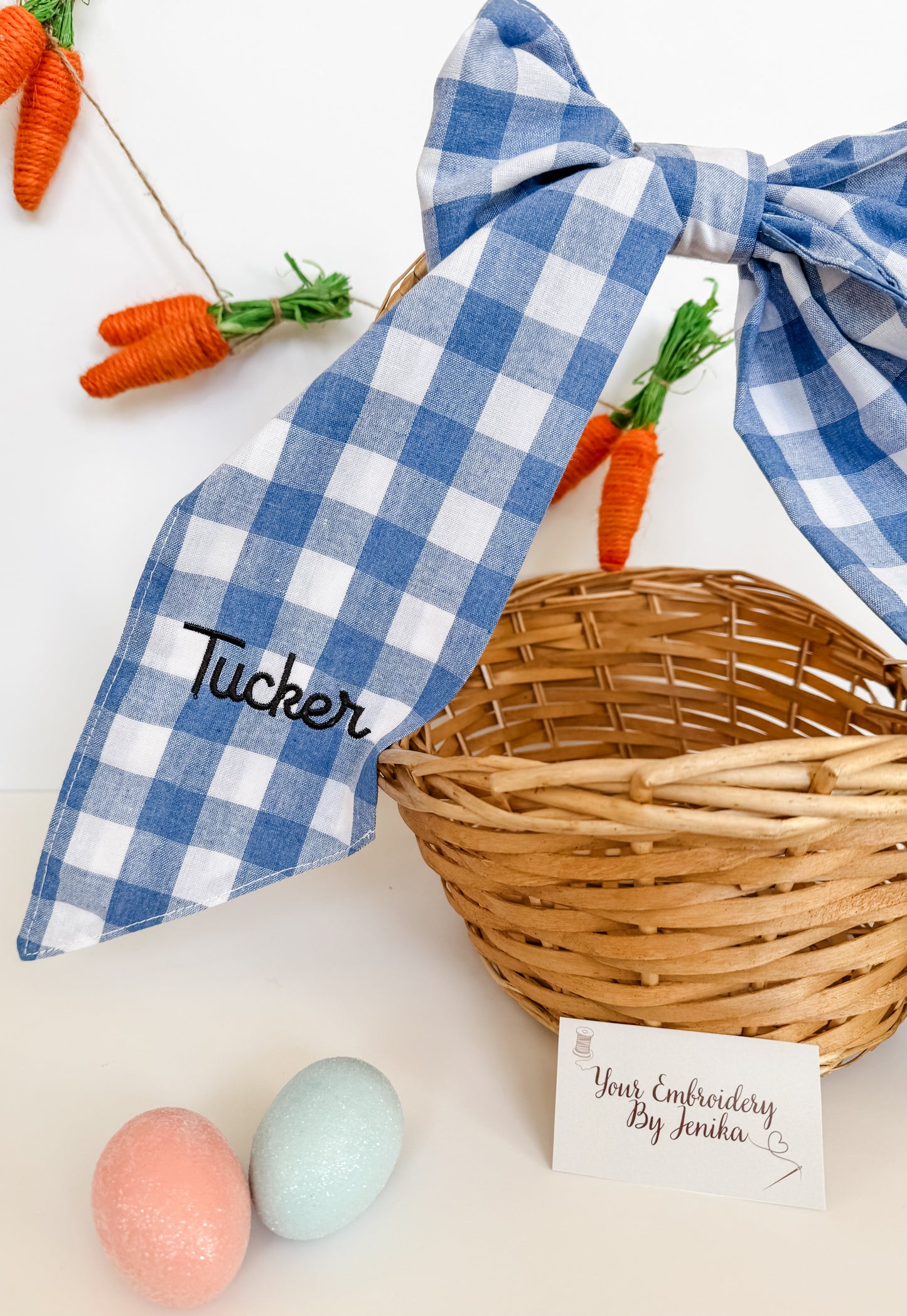 Gingham Easter Basket Sash