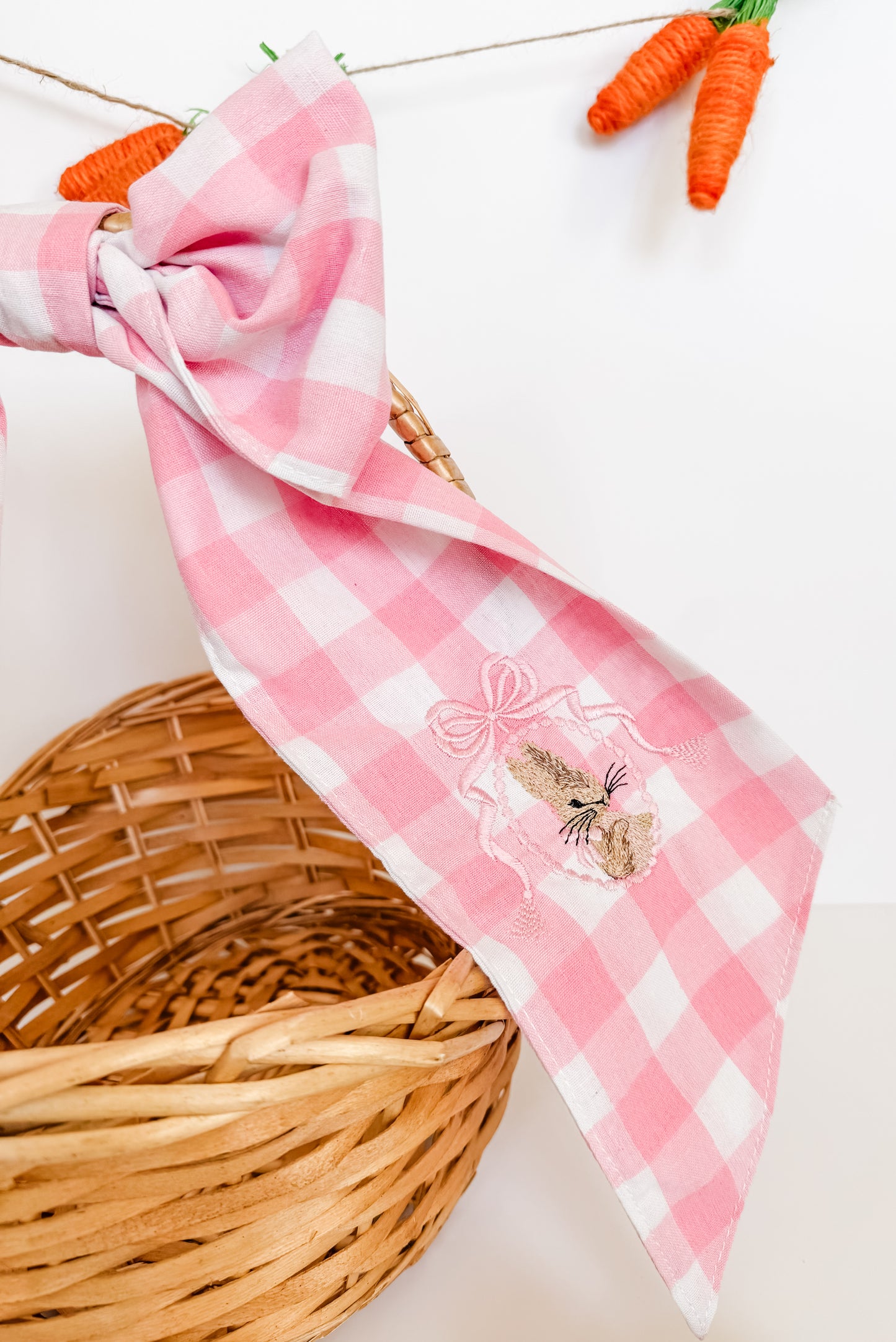 Gingham Easter Basket Sash