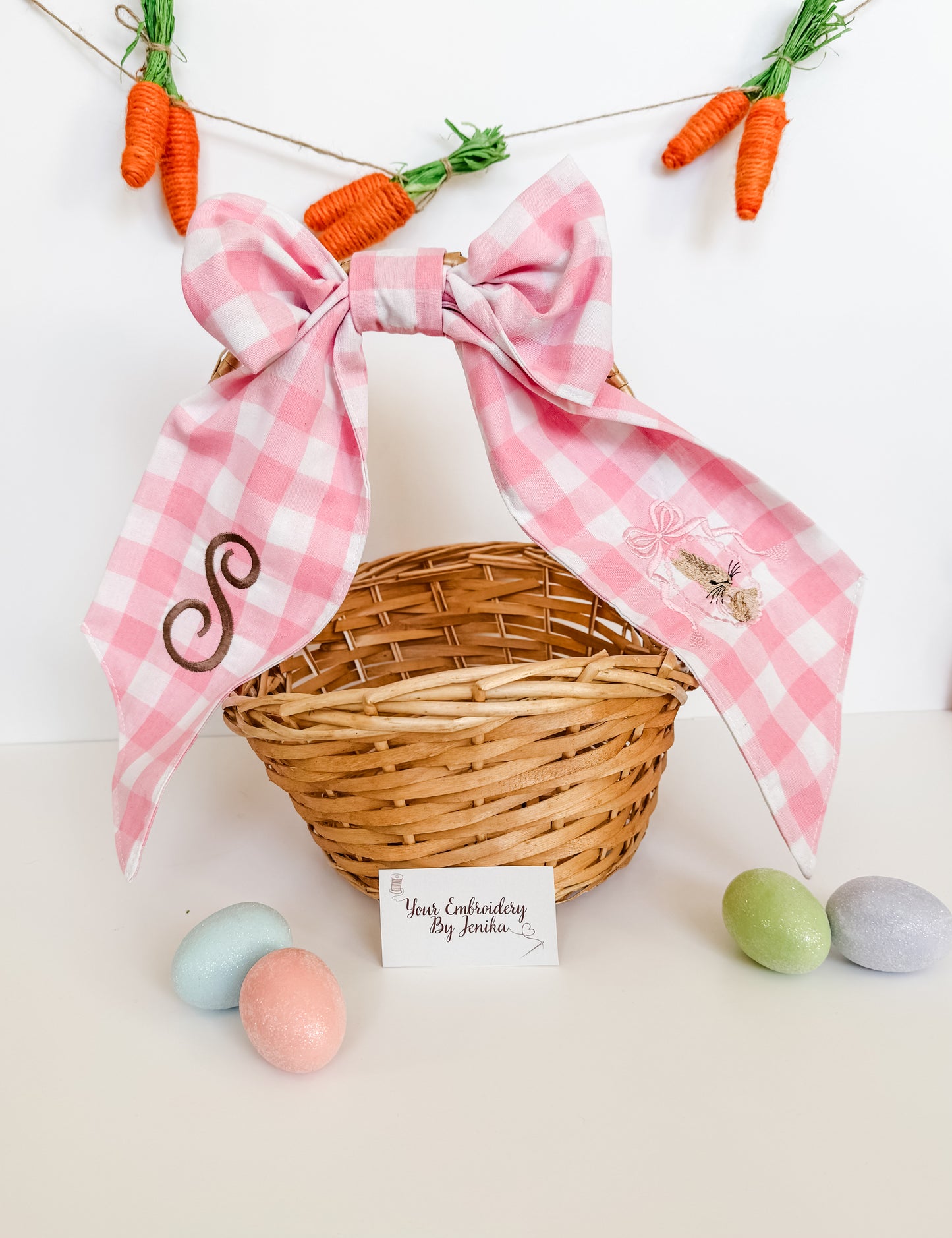 Gingham Easter Basket Sash