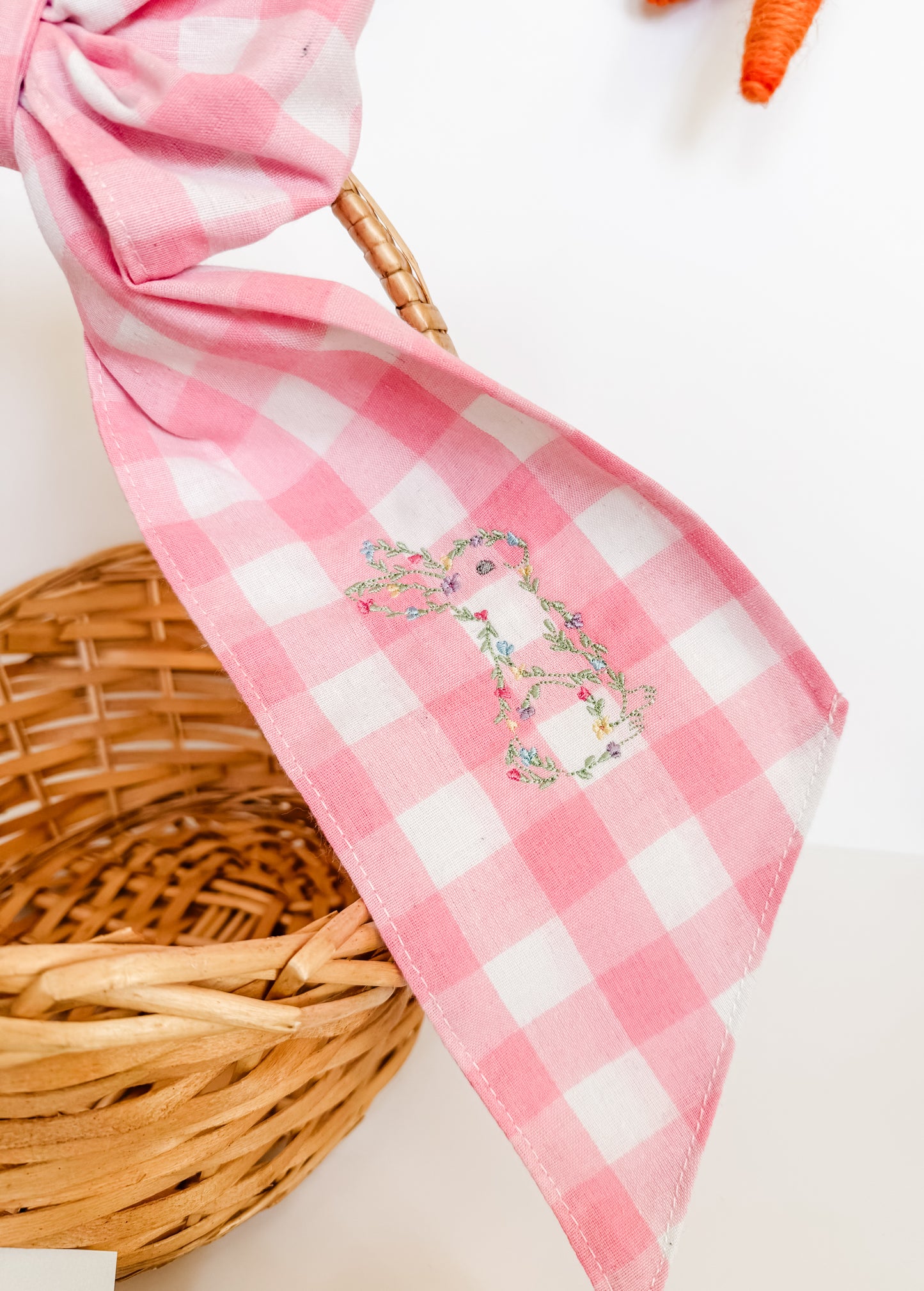 Gingham Easter Basket Sash