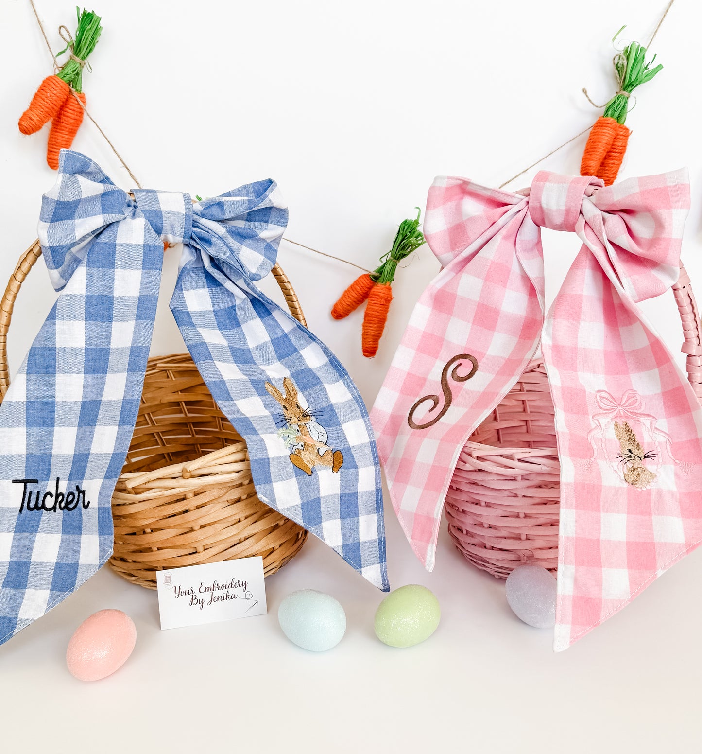 Gingham Easter Basket Sash