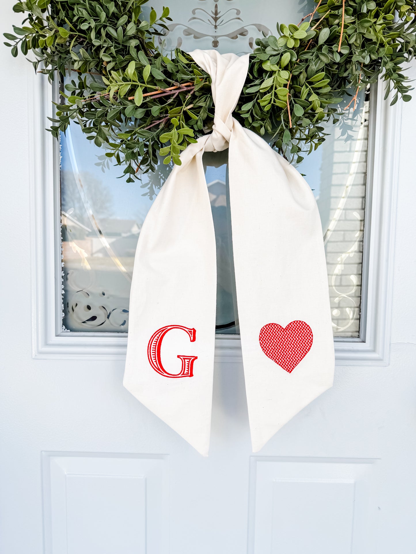 Valentine’s Wreath Sash