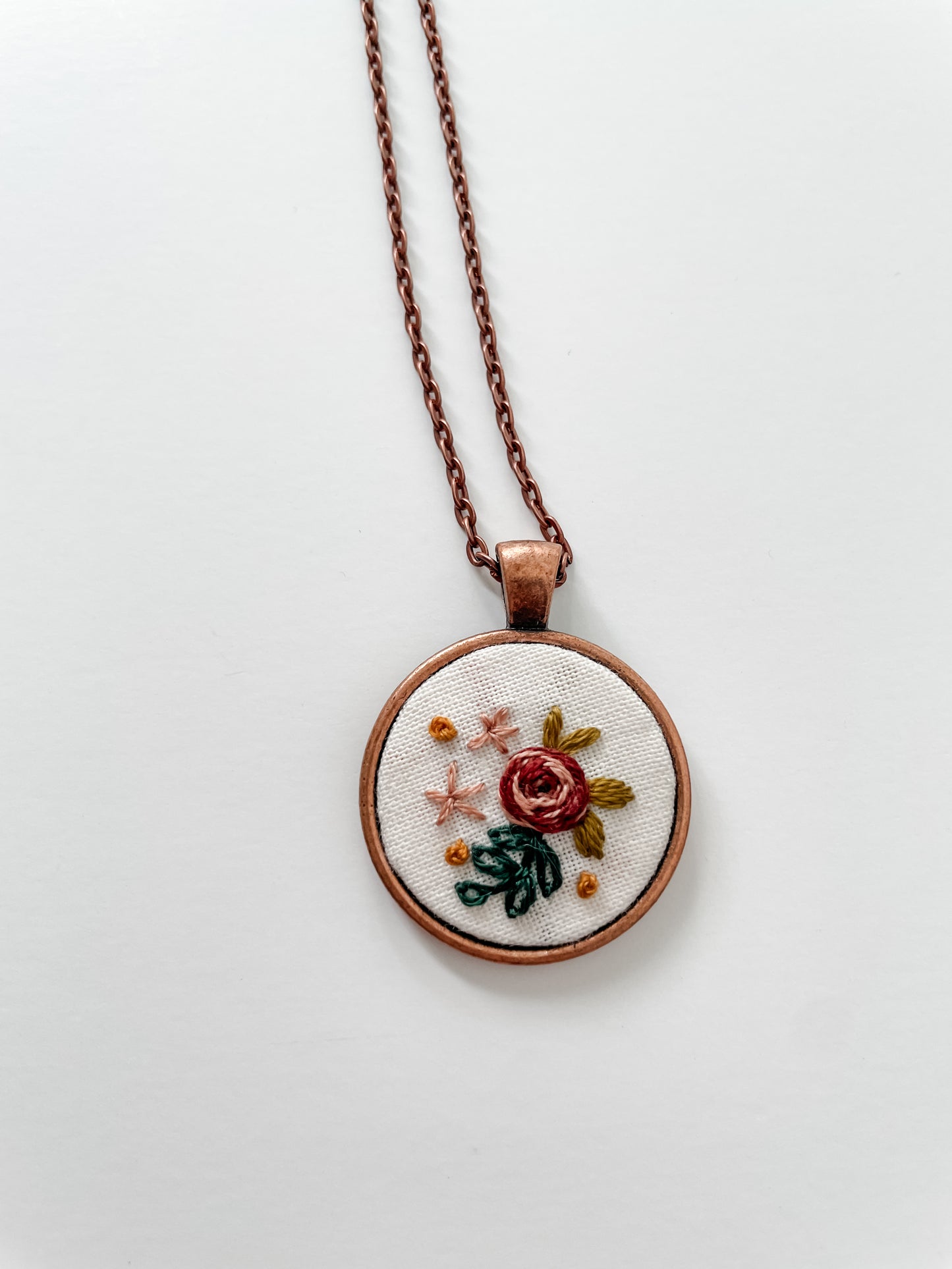Maroon Flower Pendant