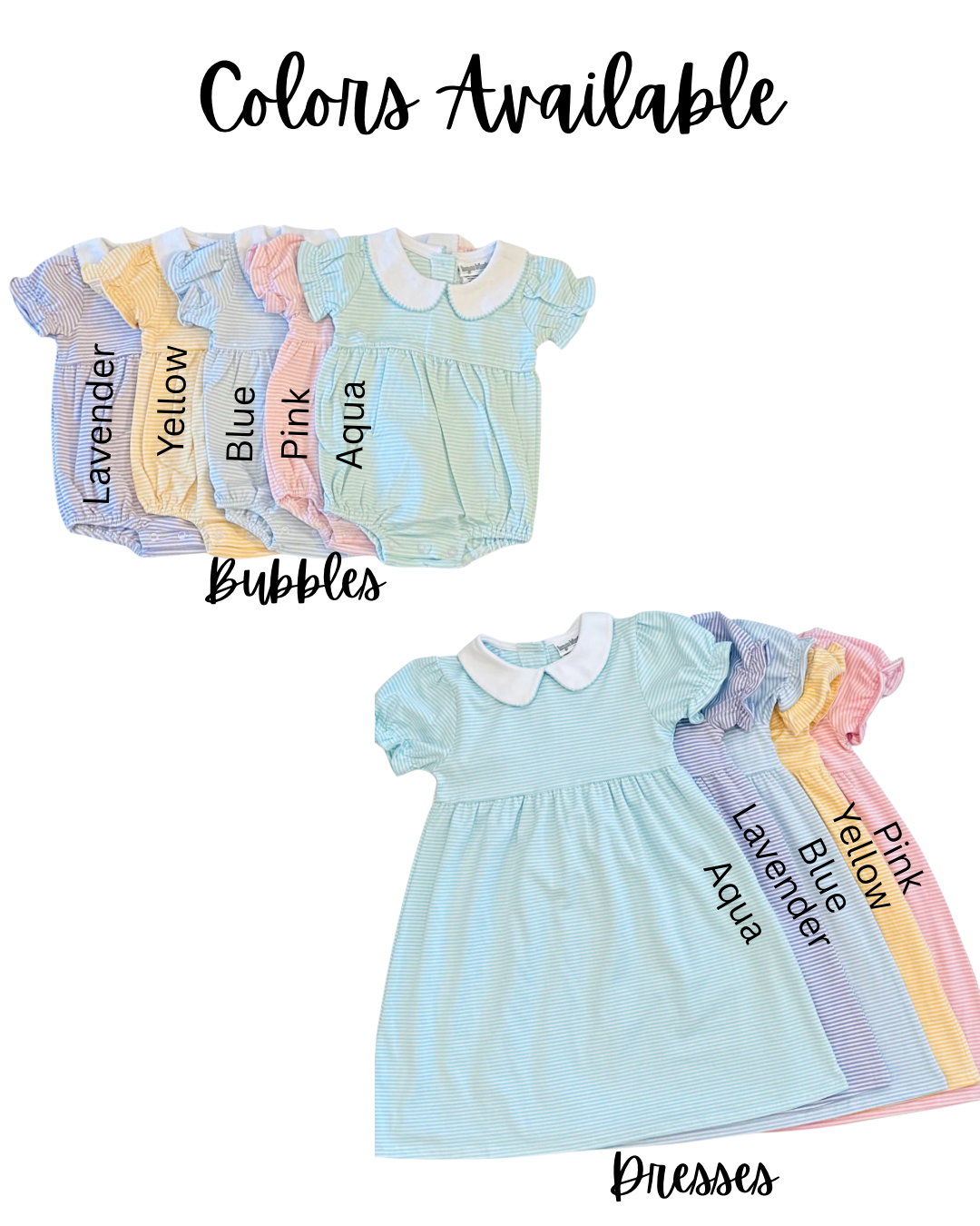 Striped Peter Pan Collar Bubble/Dresses