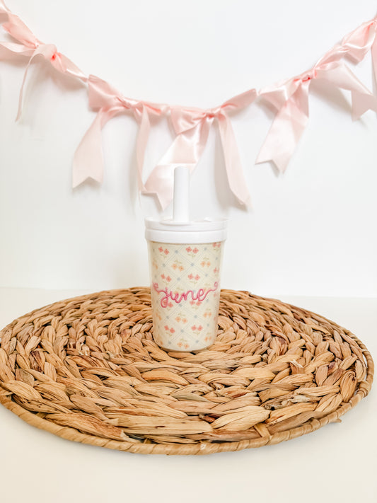Girls Vintage Floral Cup & Snack Collection