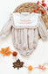 Fall Tan Gingham Bubble - Pre-Order