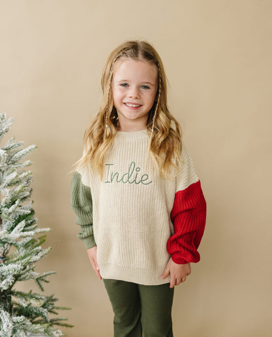 Colorblock Chunky Knit Sweater