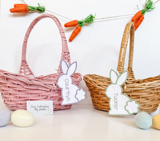 Pastel Bunny Basket Tags
