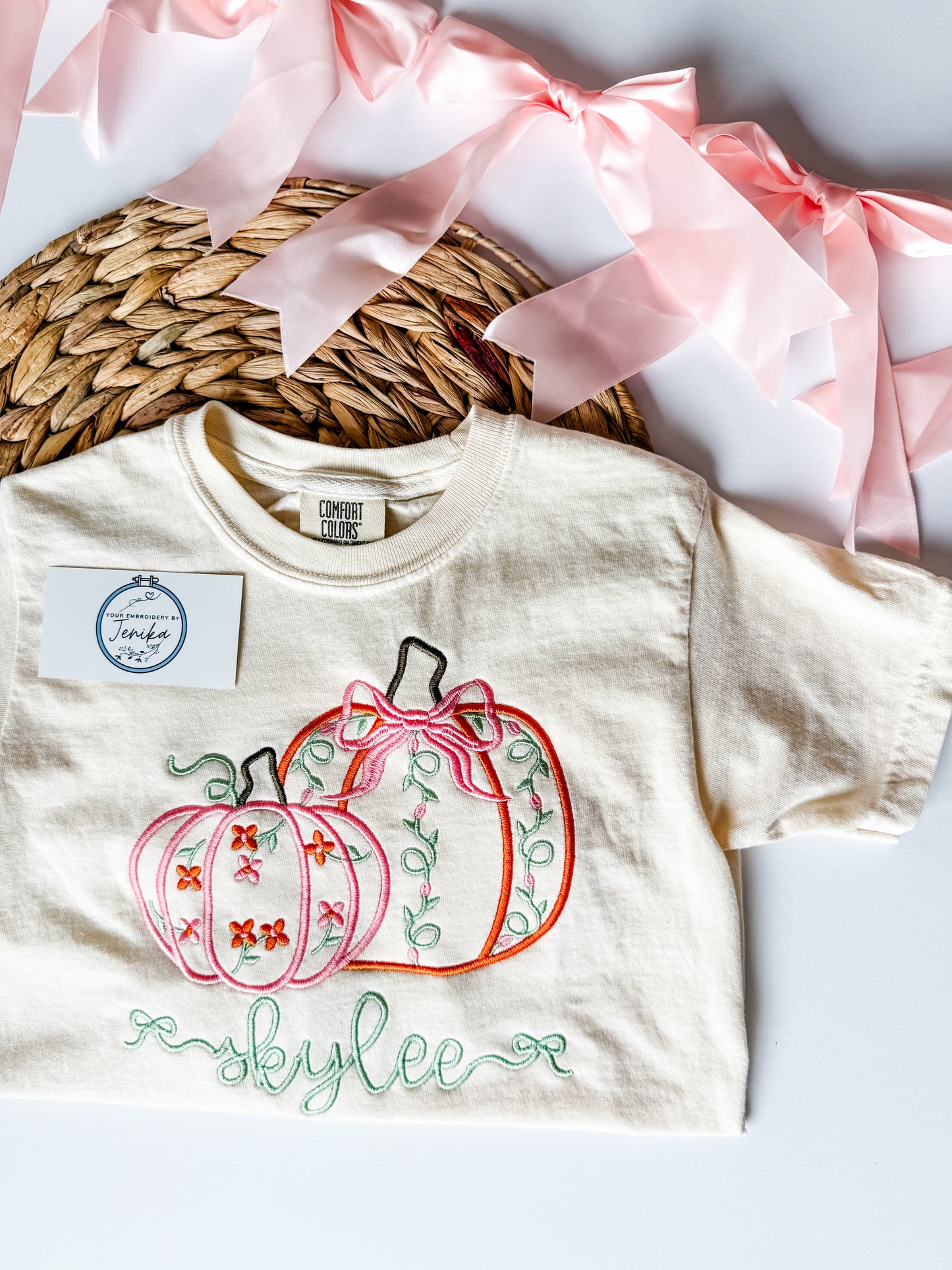Kids Pink Pumpkin Patch Tee