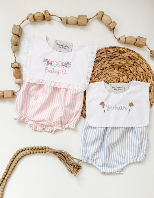 Pink/Blue Striped Vintage Bubbles
