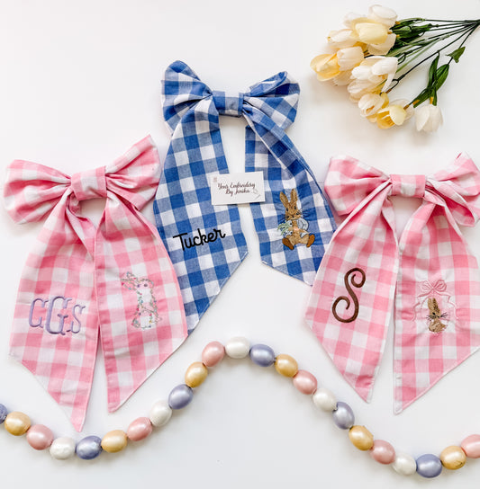 Gingham Easter Basket Sash