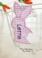 Gingham Bunny Basket Tags