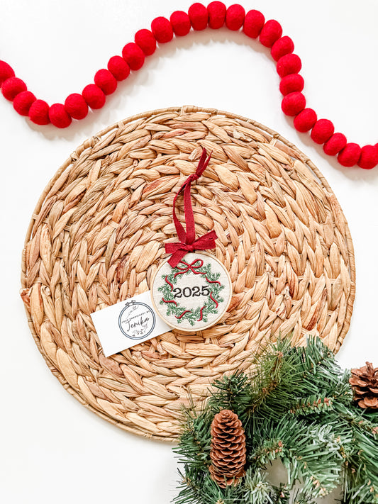 2025 Wreath Christmas Ornament