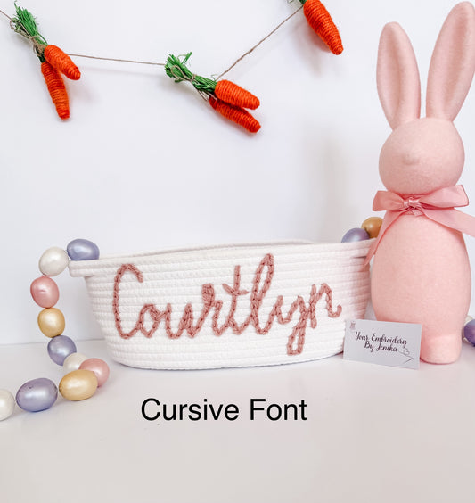 Hand Embroidered Easter Baskets