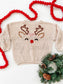 Reindeer Sweater Hand Embroidered