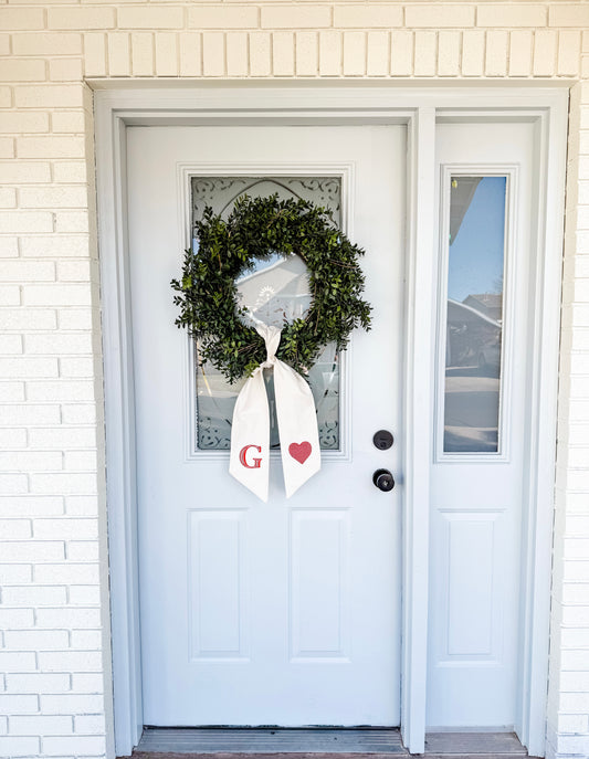 Valentine’s Wreath Sash