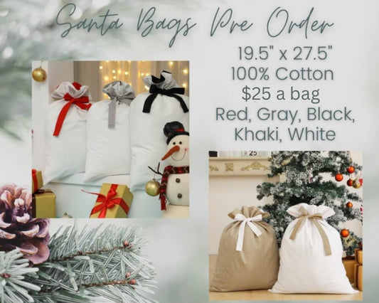 PRE ORDER Santa Bags