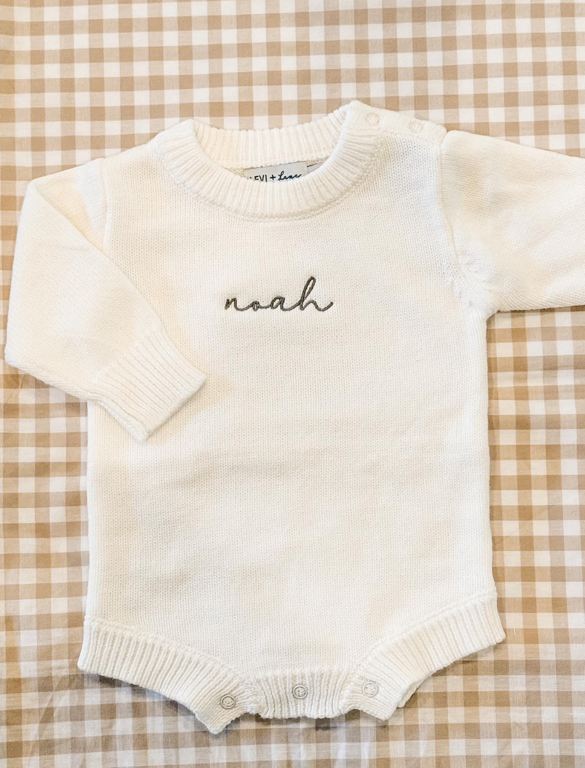 Newborn Long Sleeve Knit Onesie