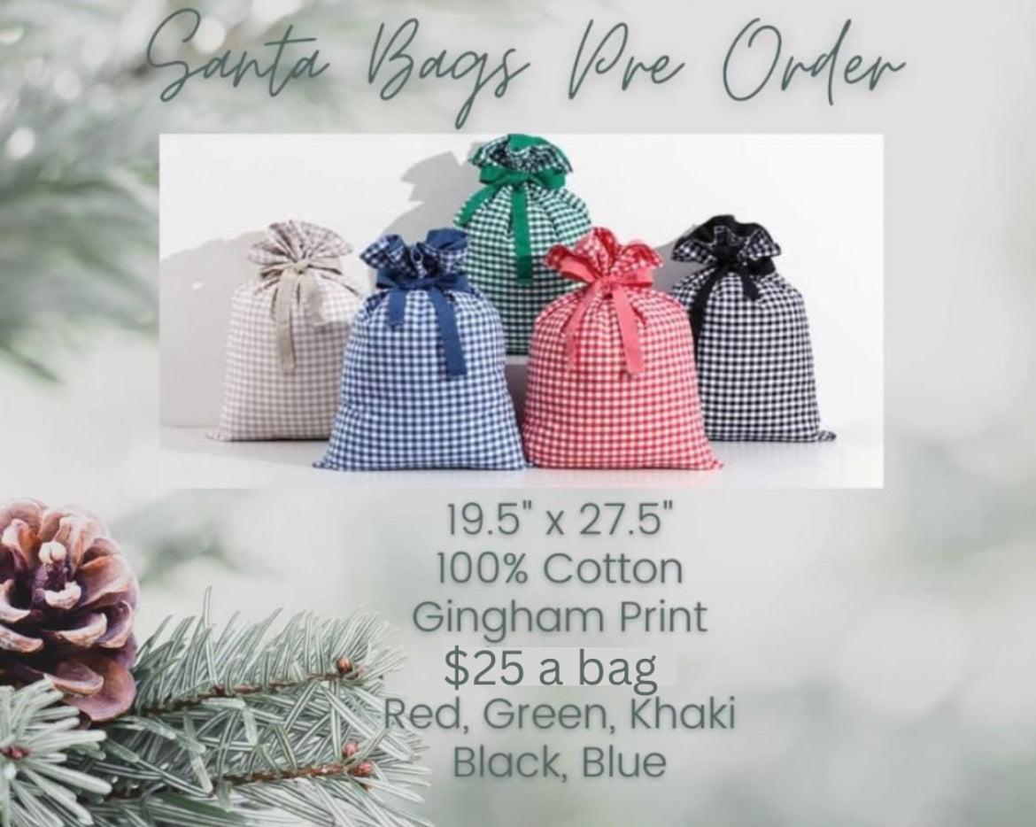 PRE ORDER Santa Bags