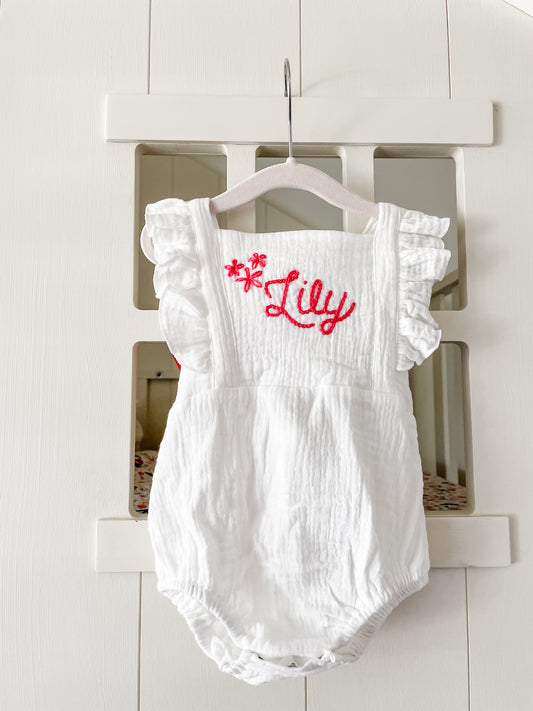 Personalized Muslin Romper