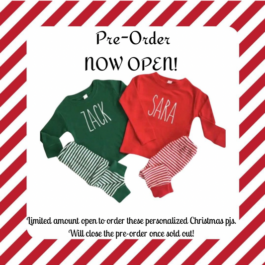 PRE-ORDER Personalized Christmas PJs