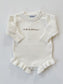 Girls Newborn Long Sleeve Knit Ruffle Onesie