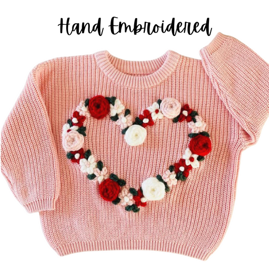 Floral Heart Sweater